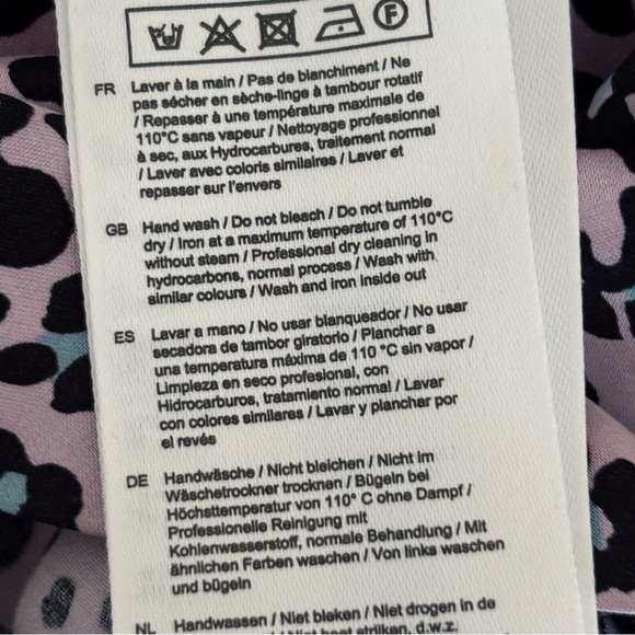 Maje Draped Drawstring Leopard Print Satin Dress Sz 42 XL Purple NEW NWT - Picture 11 of 11